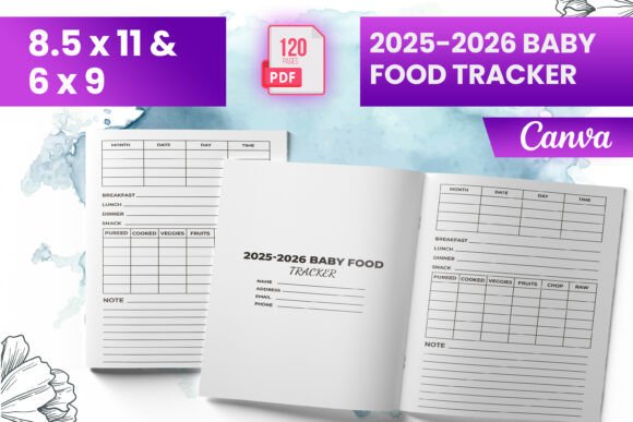 2025-2026 Baby Food Tracker KDP