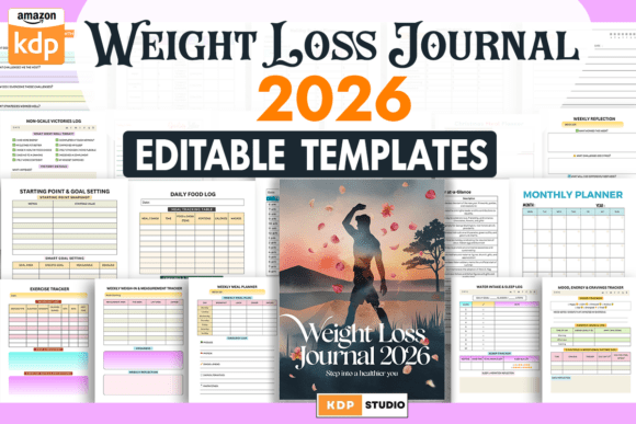 2026 Weight Loss Journal – Set Goals, Stay Focused, Celebrate Progress