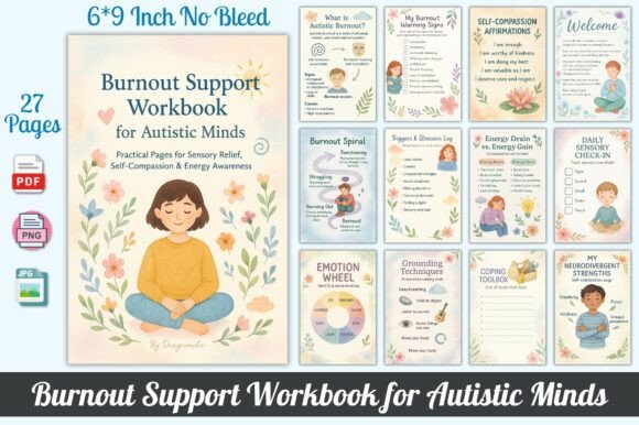 Burnout Support Workbook for Autistic Minds