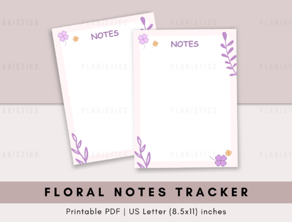 Floral Notes Tracker KDP Planner
