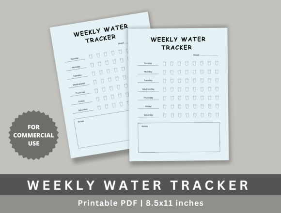 Weekly Water Tracker, KDP: A Strategic Tool for Productivity and Planning